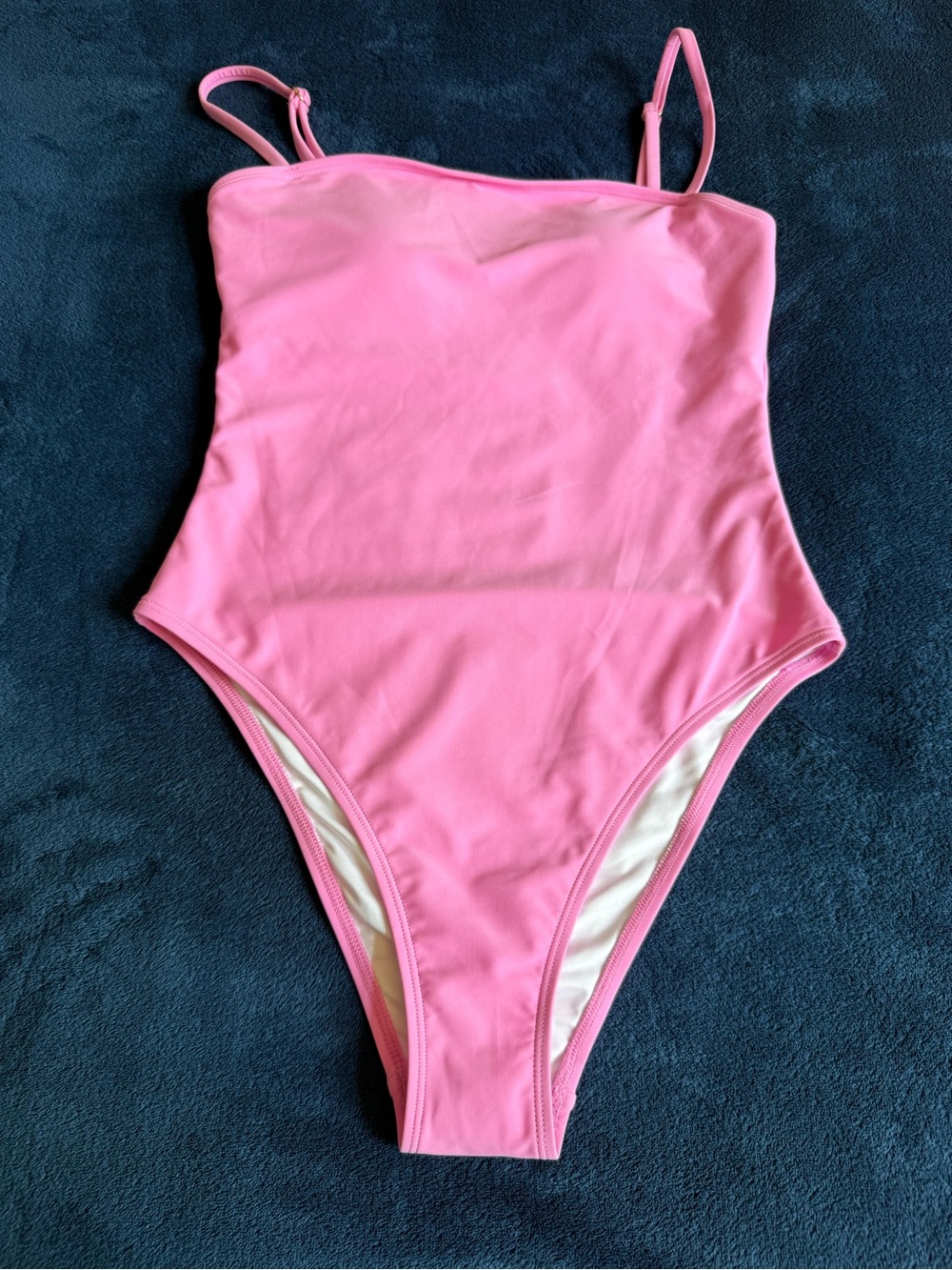 RELLECIGA Girls' Pink One-Piece Swimsuit with Spaghetti Straps